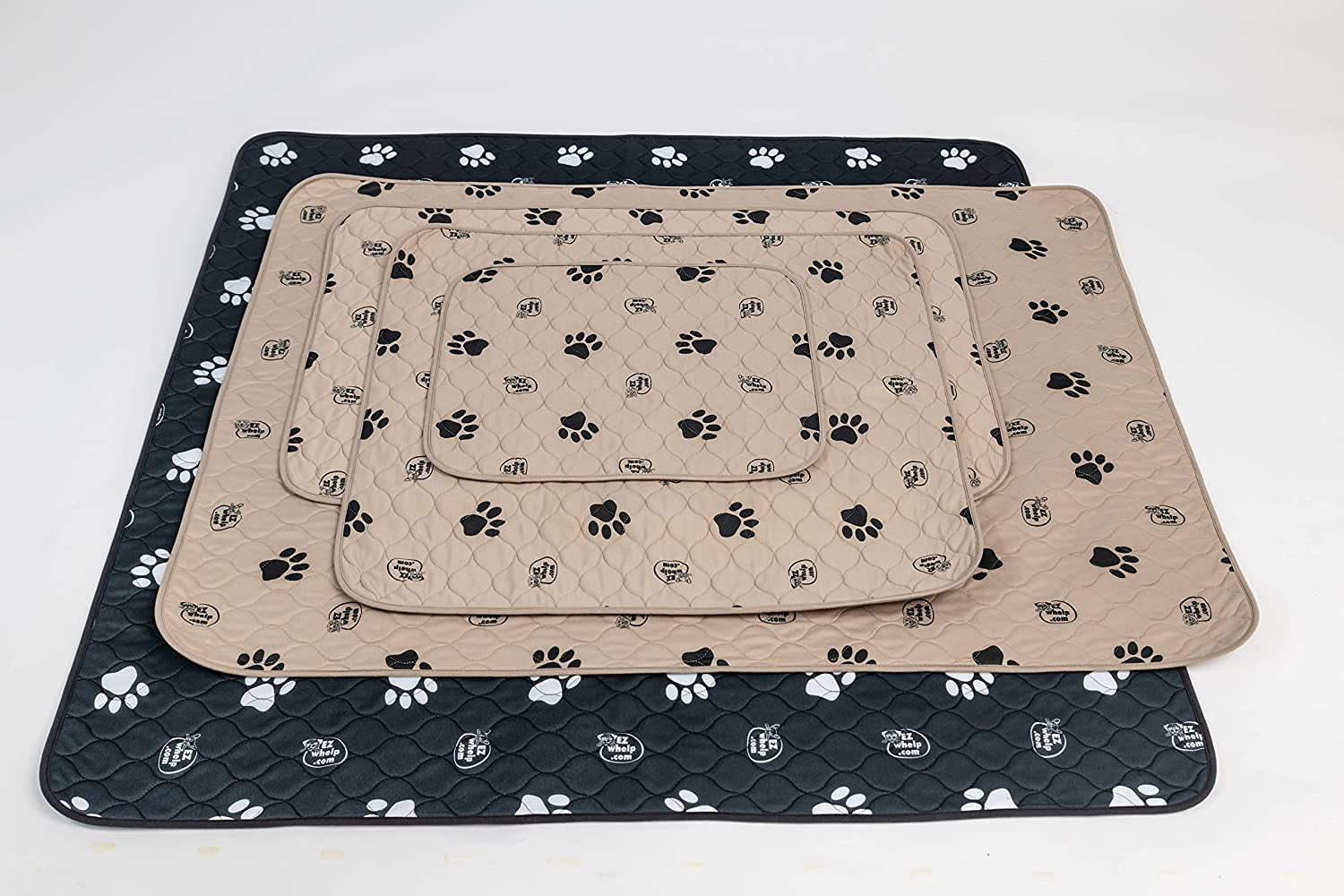 Reusable Dog Pee Pads, Washable Waterproof Mat 36X48 In, 2 Pack | 36X48 Washable Waterproof Pee Pads with Rounded Corners, Reusable Puppy Pads for Potty Training and Whelping, 2-Pack