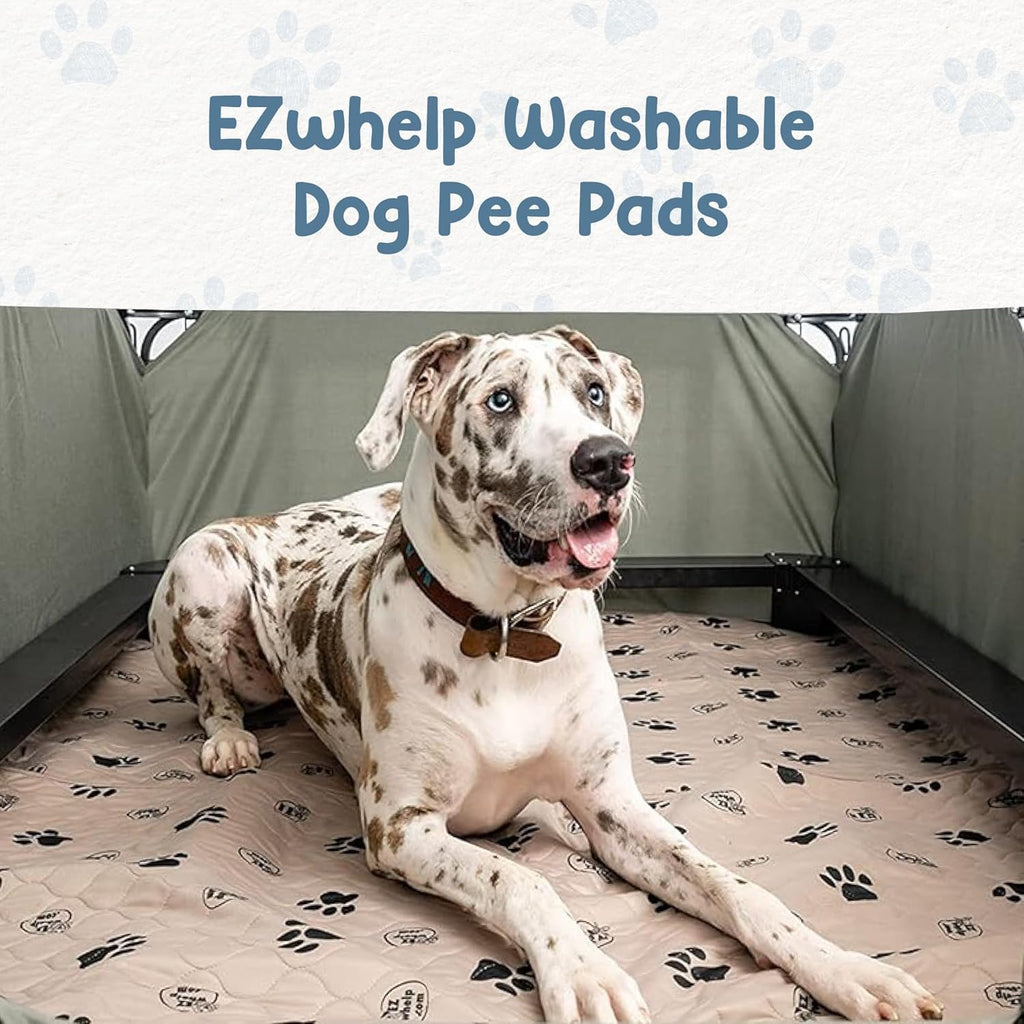 Reusable Dog Pee Pads, Washable Waterproof Mat 36X48 In, 2 Pack | 36X48 Washable Waterproof Pee Pads with Rounded Corners, Reusable Puppy Pads for Potty Training and Whelping, 2-Pack